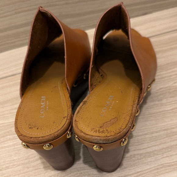 Coach Women's Tan Wedge Sandals - Picture 2 of 5